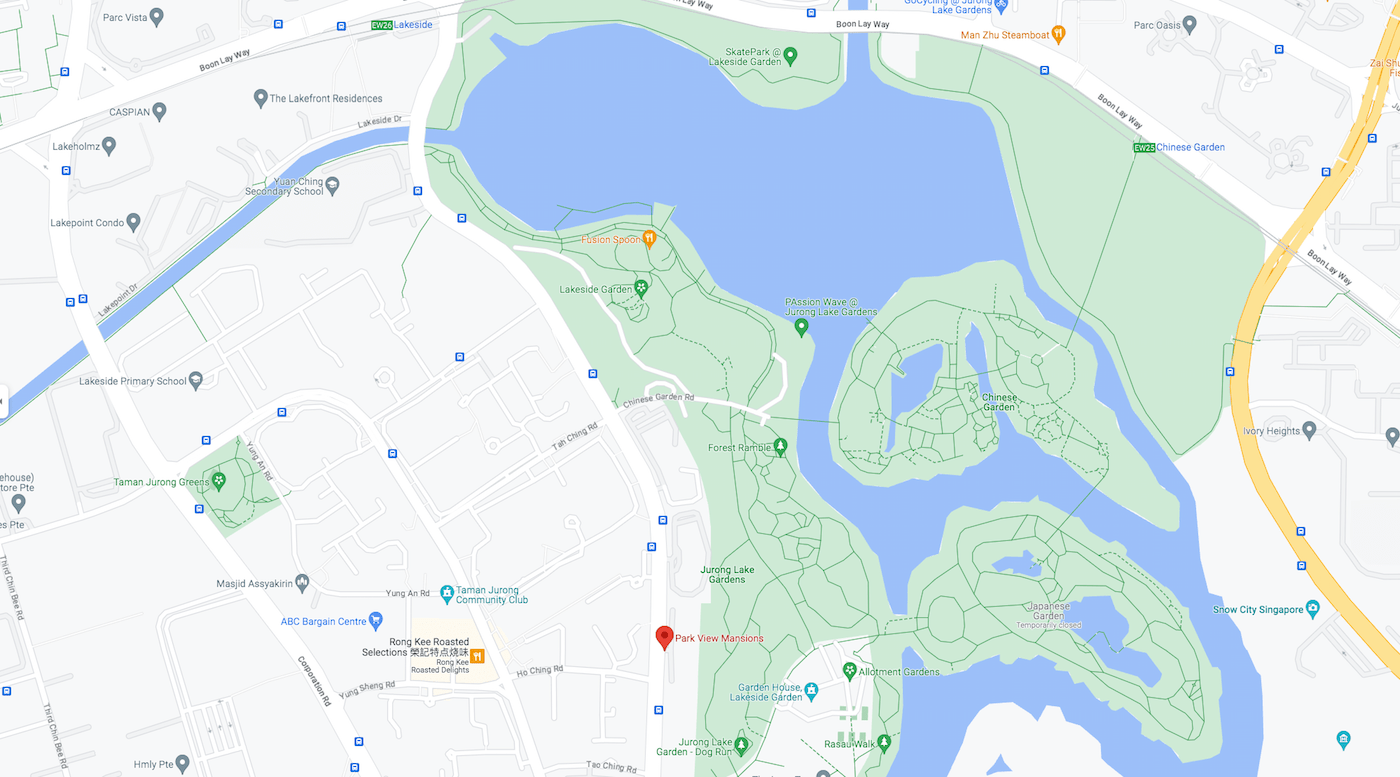 Location Map for SORA Condo at Lakeside Jurong, Developed by Chip Eng Seng, SingHaiyi Group, and KSH Holdings - Source: OneMap